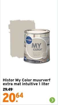 Aanbieding: Histor My Color muurverf extra mat intuitive