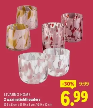 Aanbieding: 2 waxinelichthouders