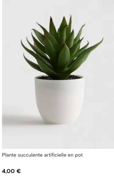 Offre: Plante succulente artificielle en pot
