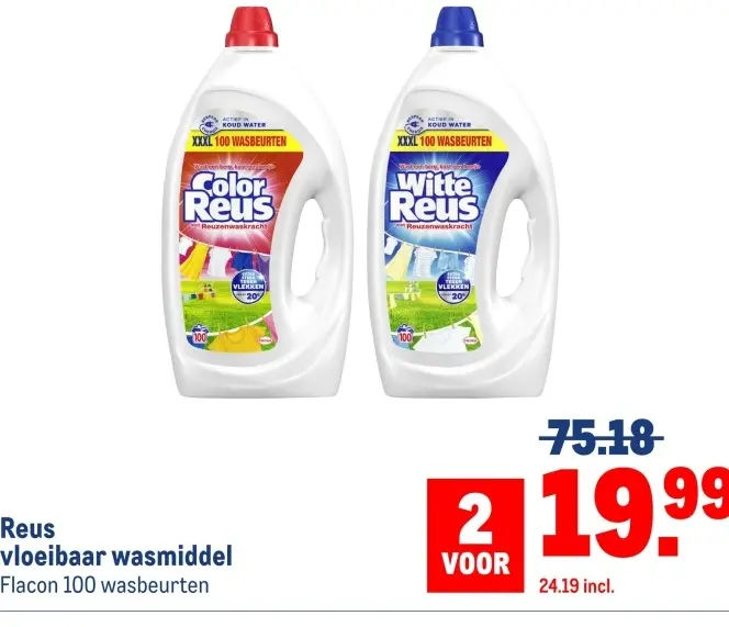 Aanbieding: Reus vloeibaar wasmiddel