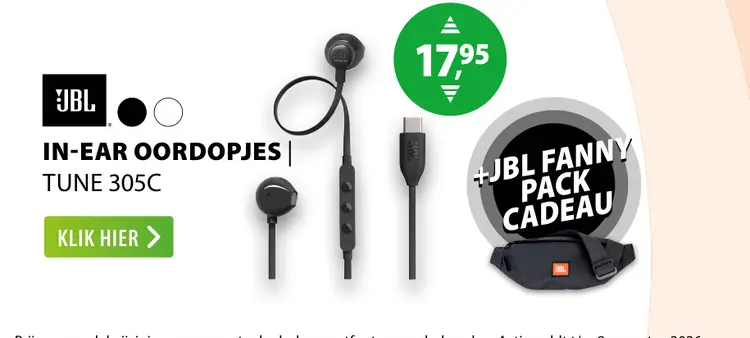 Aanbieding: In-ear oordopjes tune 305c