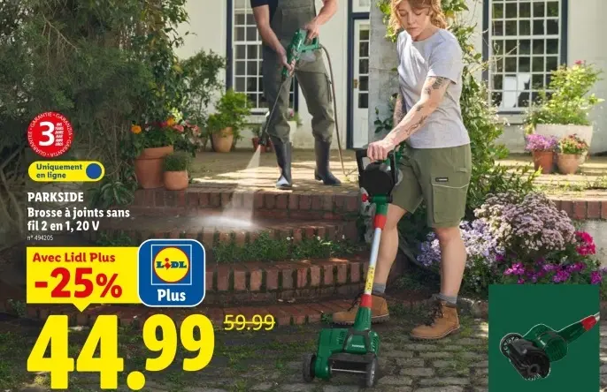 Offre: Brosse à joints sans fil 2 en 1