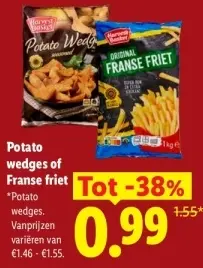 Aanbieding: Potato wedges of Franse friet
