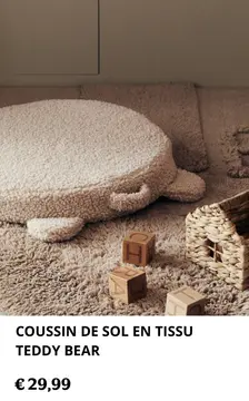 Offre: Coussin de sol en tissu teddy bear