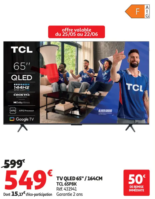 Offre: TV qled 65" / 164cm