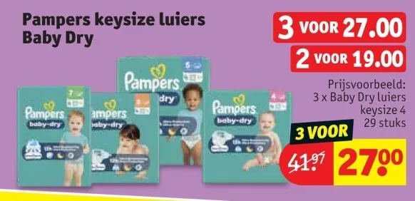 Promotie: Pampers keysize luiers Baby Dry