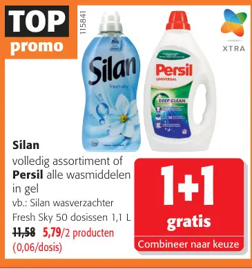 Promotie: Silan volledig assortiment of Persil alle wasmiddelen