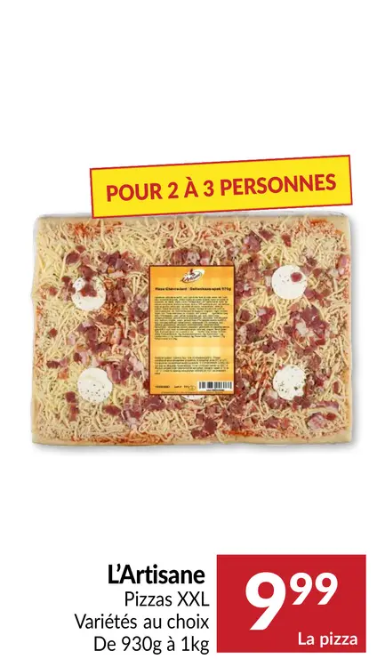 Offre: Pizzas XXL