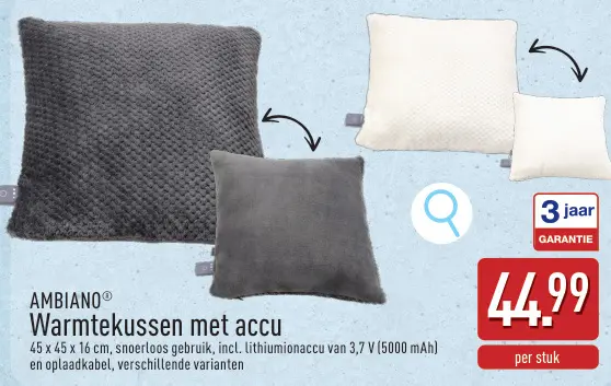 Aanbieding: Warmtekussen met accu