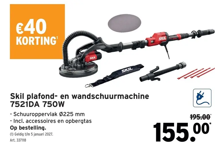 Promotie: Skil plafond- en wandschuurmachine 7521DA 750