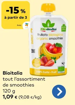 Offre: Bioitalia tout l'assortiment de smoothies