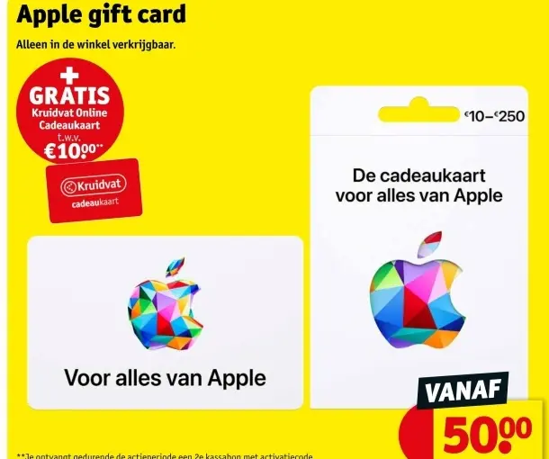 Aanbieding: Apple gift card