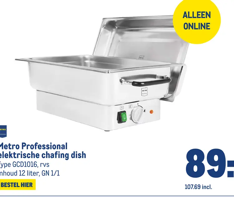 Aanbieding: elektrische chafing dish