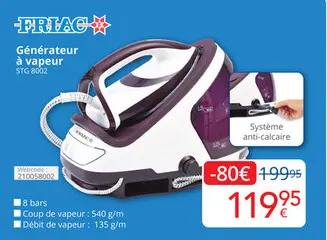 Offre: Générateur à vapeur STG 8002