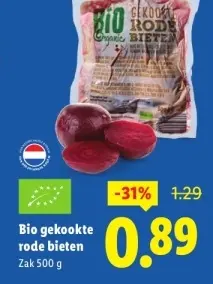 Aanbieding: gekookte rode bieten