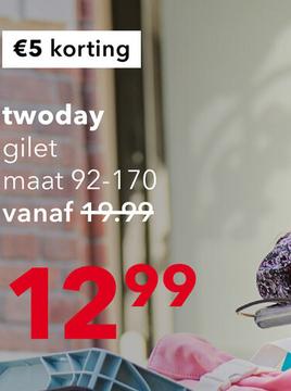 Aanbieding: TwoDay meisjes gilet van imitatiebont bruin