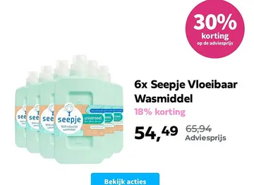 Aanbieding: 6x Seepje Vloeibaar Wasmiddel