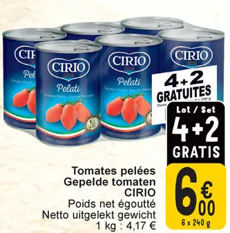 Aanbieding: Tomates pelées / Gepelde tomaten