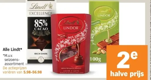 Aanbieding: Lindt Excellence, Lindor