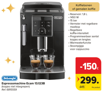 Aanbieding: DeLonghi spressomachine Ecam 13.123B