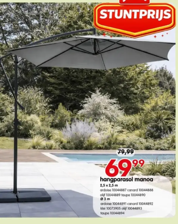 Promotie: hangparasol manoa
