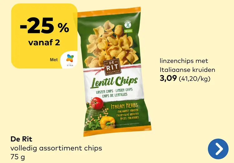 Promotie: Linzenchips met Italiaanse kruiden