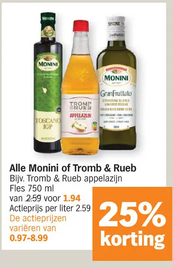 Promotie: Monini of Tromp & Rueb appelazijn