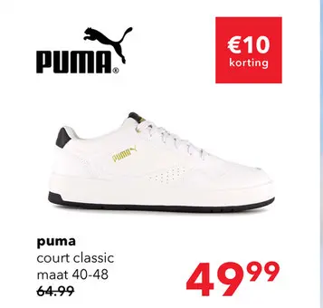 Aanbieding: Puma Court Classic heren sneakers wit zwart