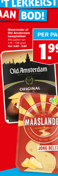 Aanbieding: Maaslander of Old Amsterdam kaasplakken Alle pakken