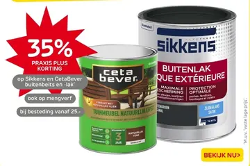 Aanbieding: Sikkens en CetaBever buitenbeits en -lak