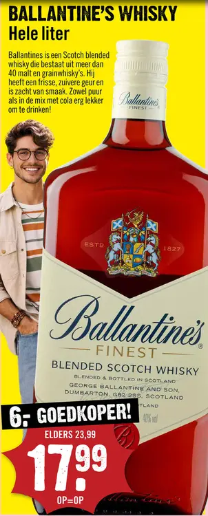 Aanbieding: Ballantine's Whisky 100 cl
