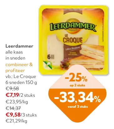 Promotie: Alle kaas in sneden