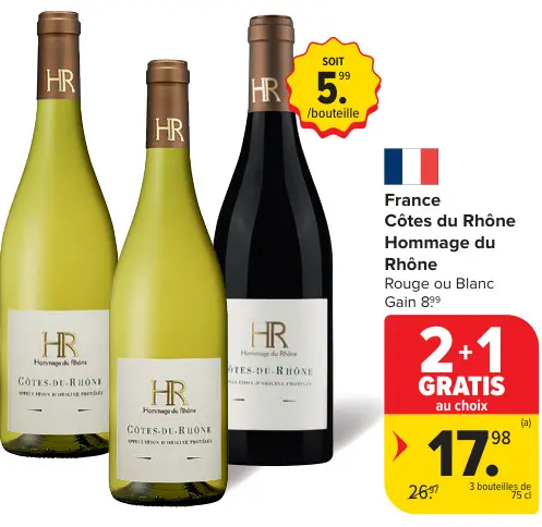 Offre: Côtes du Rhône Hommage du Rhône