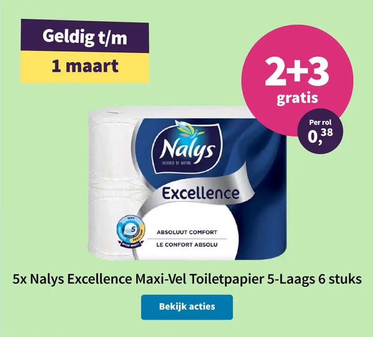 Aanbieding: Nalys Excellence Maxi-Vel Toiletpapier