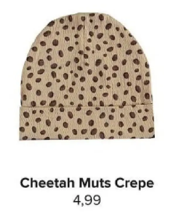 Aanbieding: Cheetah Muts Crepe
