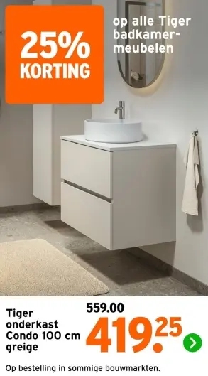 Aanbieding: Alle Tiger badkamermeubelen