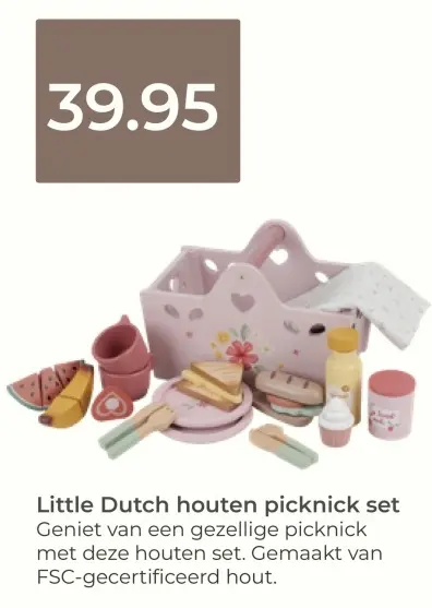 Aanbieding: houten picknick set