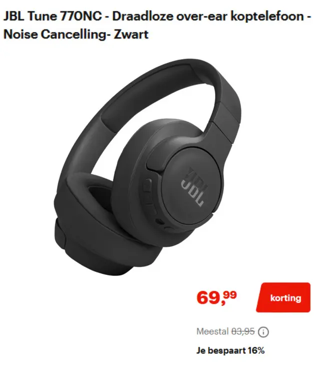 Promotie: JBL Tune 770NC