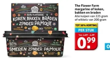 Aanbieding: The Flower Farm margarine of koken, bakken en braden