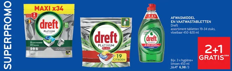 Aanbieding: Afwasmiddel en vaatwastabletten