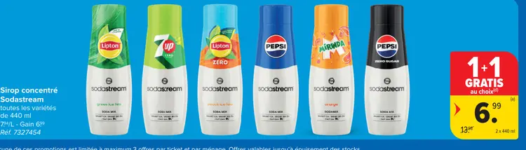 Offre: Sirop concentré Sodastream