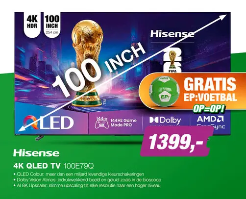 Aanbieding: 4k qled tv 100e79q