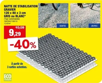 Offre: Natte de stabilisation 119x80x3 cm blanc