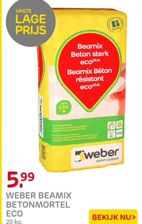 Aanbieding: Weber Beamix betonmortel eco
