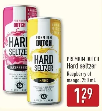 Aanbieding: Hard seltzer Raspberry of mango