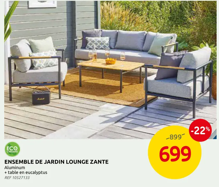 Promotie: Ensemble de jardin lounge zante