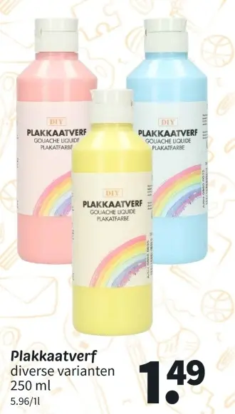 Aanbieding: Plakkaatverf