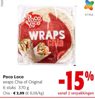 Promotie: wraps Chia of Original