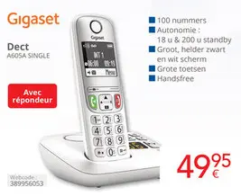 Promotie: Dect A605A SINGLE