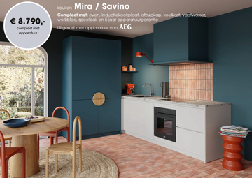 Aanbieding: Mira kiezelgrijs / Savino diepblauw